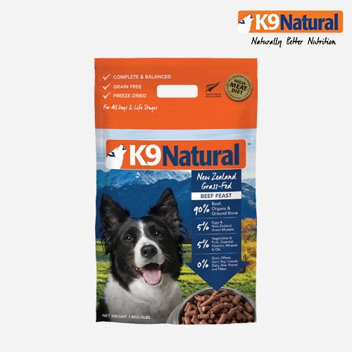 K9 케이나인 동결건조 강아지 사료 소고기 비프 1.8kg