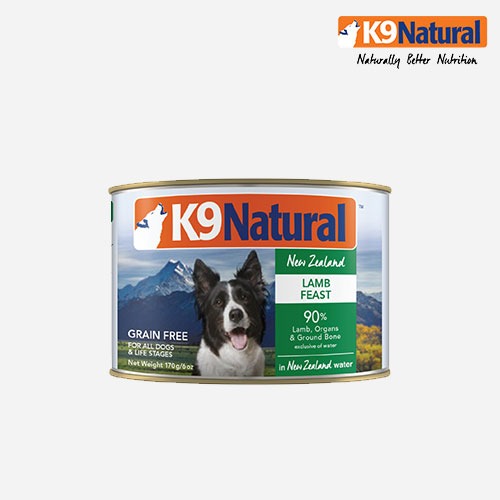 K9 케이나인 강아지 습식 사료 캔 램 양고기 170g