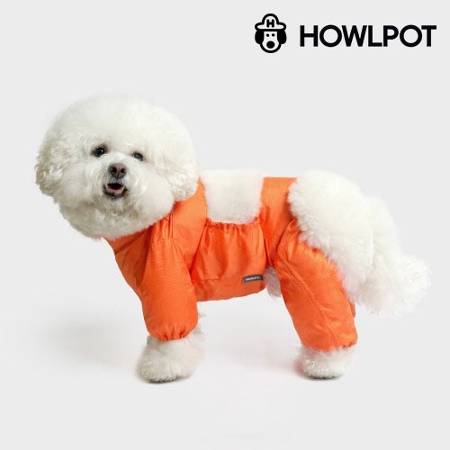 하울팟 워킹수트 라이트 강아지 옷 딥오렌지 소형견 중형견 산책 외출복