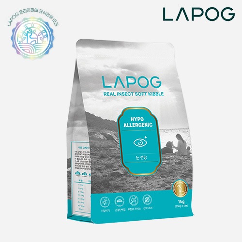 라포그 LAPOG 강아지 사료 리얼인섹트 소프트 키블 아이케어 1kg