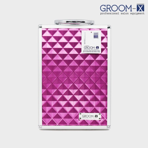 그룸엑스 애견미용 가위집 하드케이스 도구함 가방 핑크 85GRX017