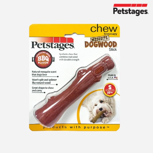 펫스테이지 Petstages 도그 우드 스틱 BBQ 바베큐 S 강아지 이갈이 장난감
