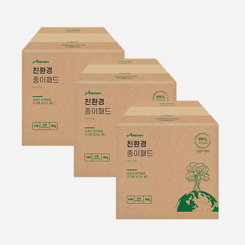 아몬스 애견 친환경 종이패드 배변패드 소형 50매X3개 1박스