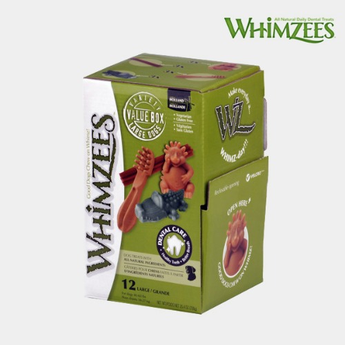 윔지스 Whimzees 버라이어티 밸류박스 L 720g 24개입 강아지 덴탈껌 개껌 치석제거