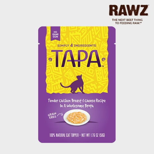 로우즈 타파 치킨 치즈 사시 파우치 50g RAWZ 고양이 주식 습식 간식 사료