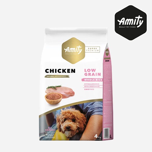 아미티 강아지 사료 치킨 중형견 대형견 대용량 4kg