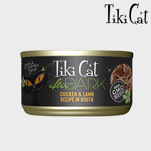 티키캣 고양이 캣 캔 애프터다크 치킨&amp;양 80g 닭고기 램 습식 사료 주식캔 간식