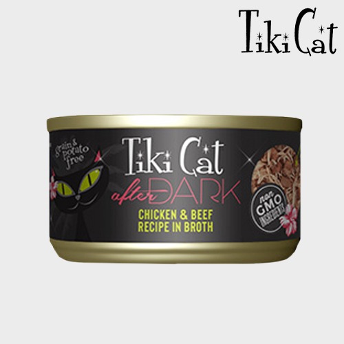 티키캣 고양이 캣 캔 애프터다크 치킨&amp;비프 80g 닭고기 소고기 습식 사료 주식캔 간식
