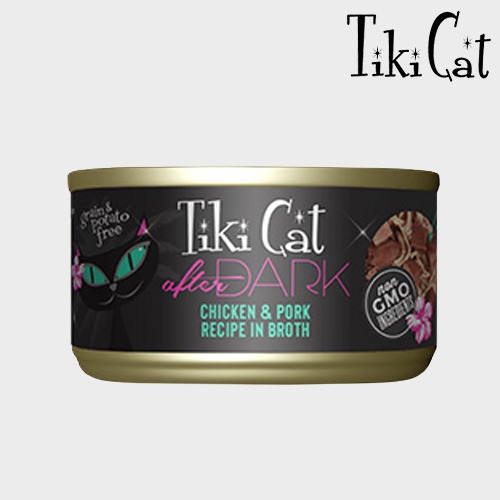 티키캣 고양이 캣 캔 애프터다크 치킨&amp;포크 80g 닭고기 돼지고기 습식 사료 주식캔 간식
