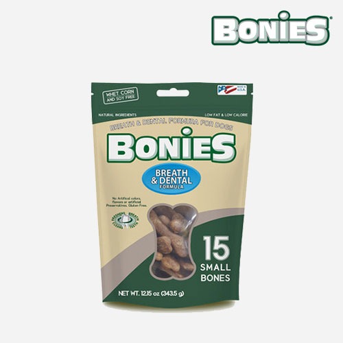 보니스 강아지 소형견 브레스&amp;덴탈 껌 미니 20개입 입냄새 치석 제거 치아 구강 관리