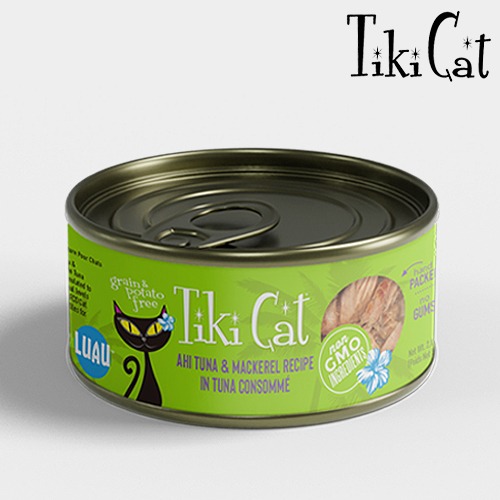 티키캣 고양이 캣 캔 루아우 참치&amp;고등어 80g 튜나 매크럴 습식 사료 주식캔 간식