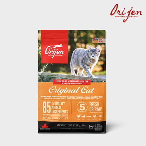 오리젠 ORIJEN 오리지널 캣 고양이 닭고기 그레인프리 사료 1.8kg