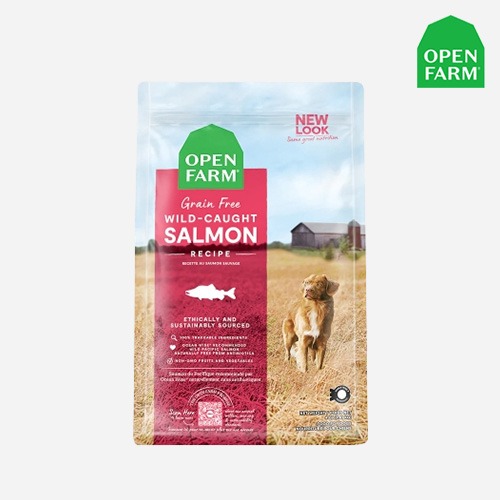 오픈팜 강아지 사료 독 살몬 연어 1.81kg 키블 건식사료