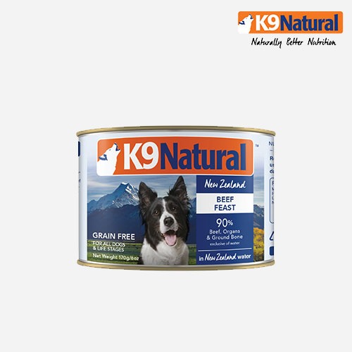 K9 케이나인 강아지 습식 사료 캔 비프 소고기 170g