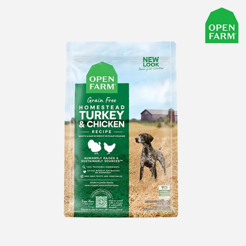 오픈팜 강아지 사료 독 칠면조&amp;닭고기 1.81kg 터키 치킨 키블 건식사료