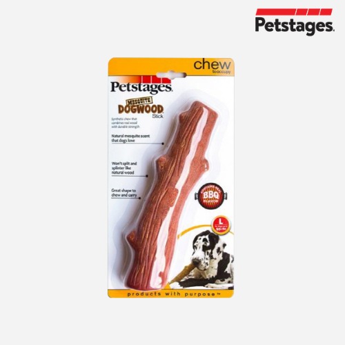 펫스테이지 Petstages 도그 우드 스틱 BBQ 바베큐 L 강아지 이갈이 대형견 장난감