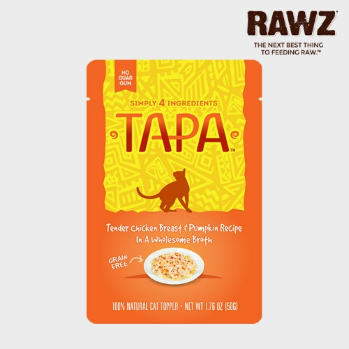 로우즈 타파 치킨 호박 사시 파우치 50g RAWZ 고양이 주식 습식 간식 사료