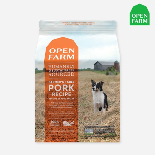 오픈팜 강아지 사료 독 포크 돼지고기 5.44kg 키블 건식사료