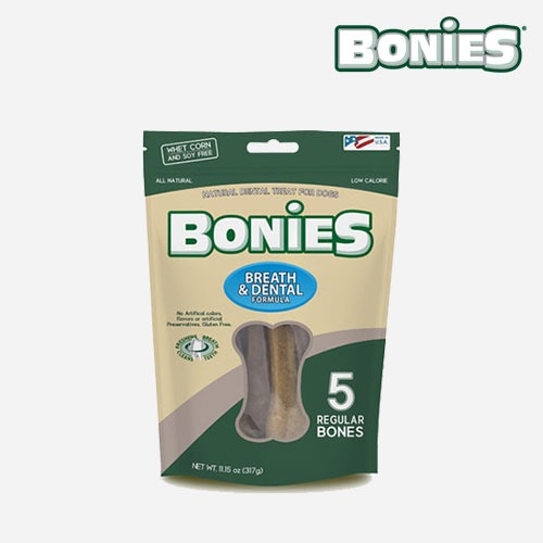 보니스 강아지 브레스&amp;덴탈 껌 레귤러 5개입 입냄새 치석 제거 치아 구강 관리