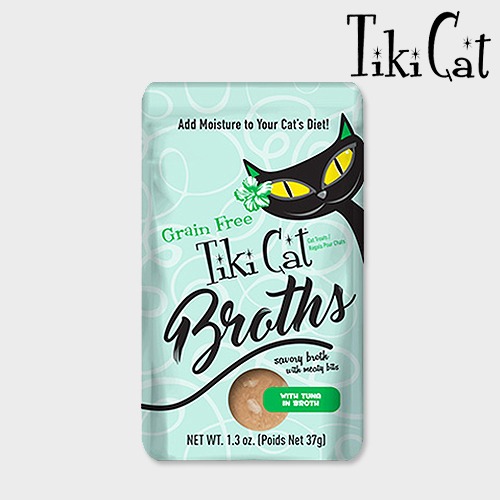 티키캣 고양이 캣 브로스 참치 37g 튜나 습식 사료 파우치 간식