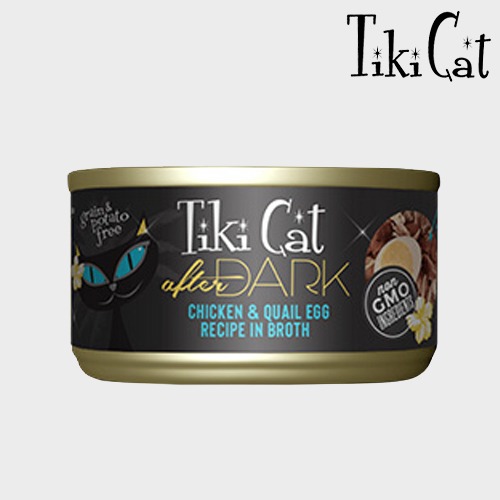 티키캣 고양이 캣 캔 애프터다크 치킨&amp;메추리알 80g 닭고기 에그 습식 사료 주식캔 간식