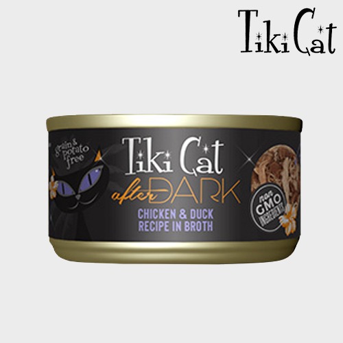 티키캣 고양이 캣 캔 애프터다크 치킨&amp;오리 80g 닭고기 덕 습식 사료 주식캔 간식