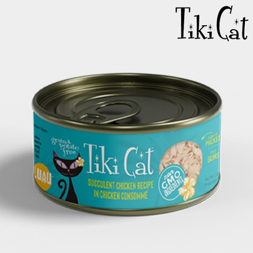 티키캣 고양이 캣 캔 루아우 치킨 80g 닭고기 습식 사료 주식캔 간식