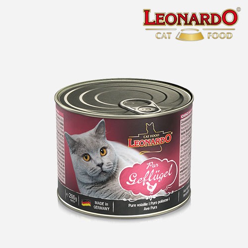 레오나르도 고양이사료 캔 퓨어 폴트리 200g 습식 주식사료 간식