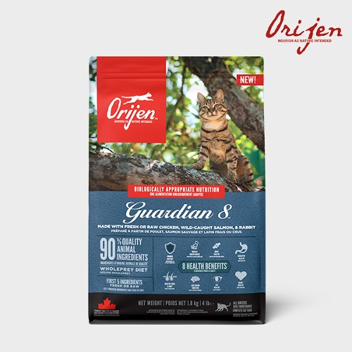 오리젠 ORIJEN 고양이 가디언 8 사료 닭고기 연어 체중관리 1.8kg
