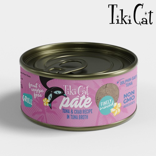 티키캣 고양이 캣 캔 그릴파테 참치&amp;크랩 습식사료 주식캔 간식