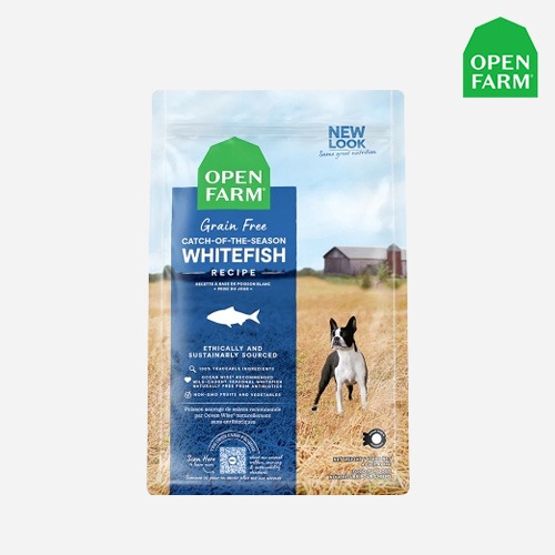 오픈팜 강아지 사료 독 흰살생선 1.81kg 화이트피쉬 키블 건식사료