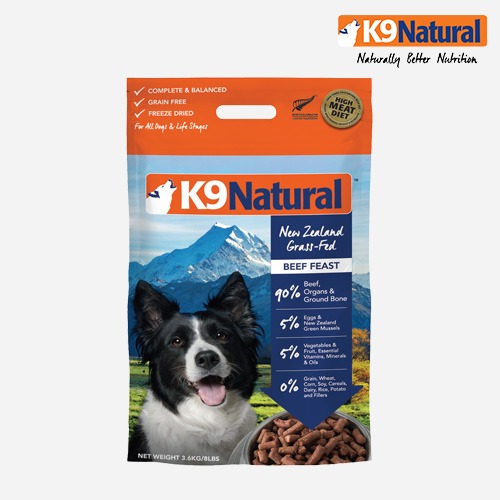 K9 케이나인 동결건조 강아지 사료 소고기 비프 3.6kg