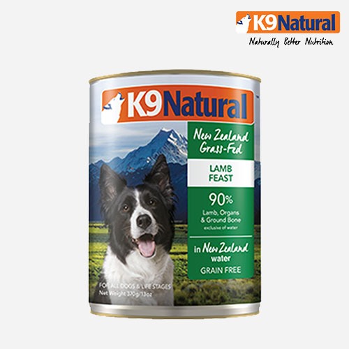 K9 케이나인 강아지 습식 사료 캔 램 양고기 370g