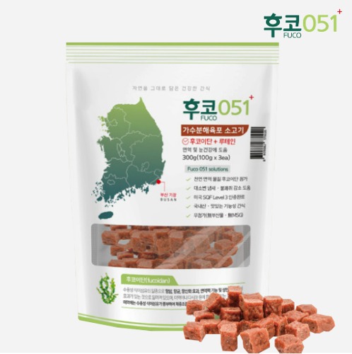 후코051 가수분해 강아지 기능성 간식 소고기 육포 300g