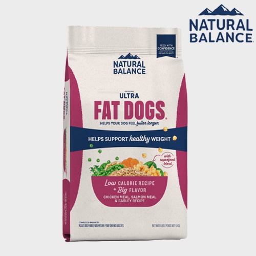내추럴발란스 강아지 사료 타겟 뉴트리션 팻독스 닭&amp;연어&amp;보리 다이어트 큰알갱이 4.99kg 라지바이트 건식사료